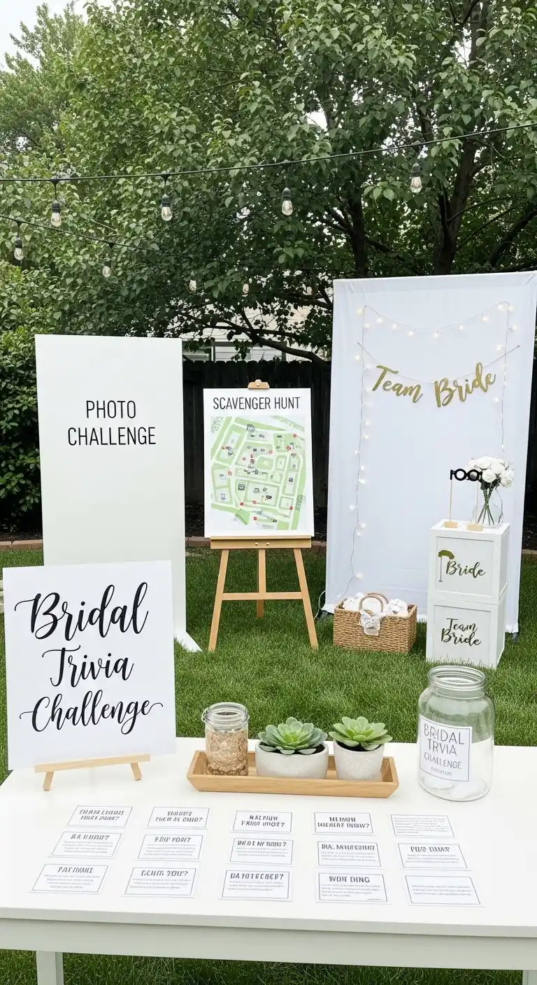 15 Fun Backyard Bridal Shower Ideas to Try 19 15. Interactive Game & Activity Party