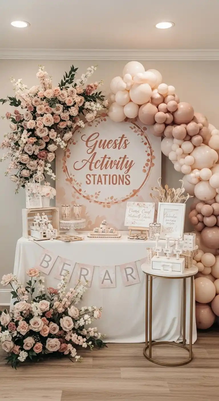 Bridal Shower Decorations That Wow Your Guests 19 15. Interactive Guest Activity Stations
