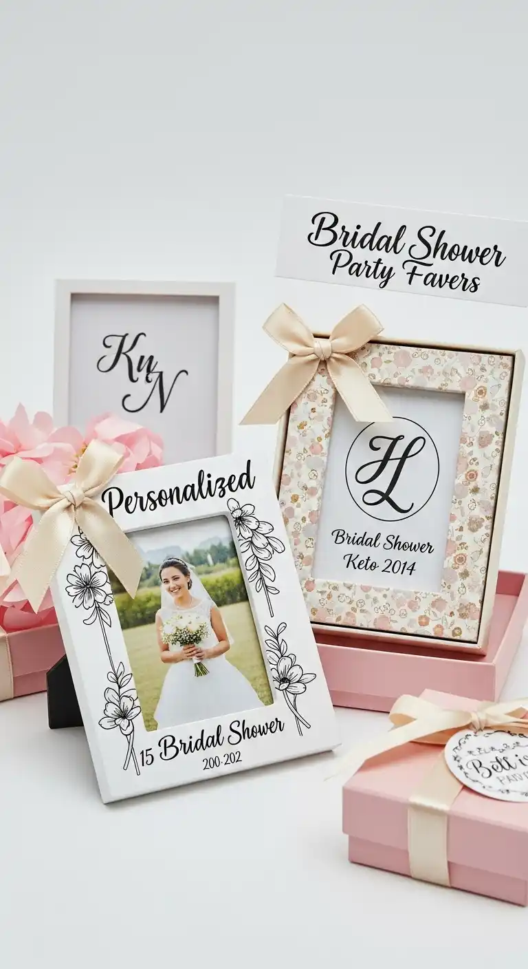 15 Cute Bridal Shower Party Favors to Try 19 15. Personalized Mini Photo Frames