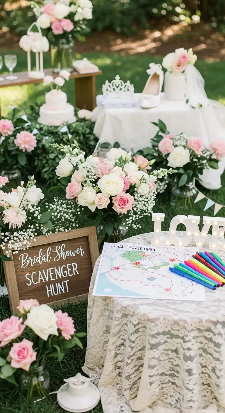 Top Fun Bridal Shower Party Ideas to Try This Year 6 2. Bridal Shower Scavenger Hunt