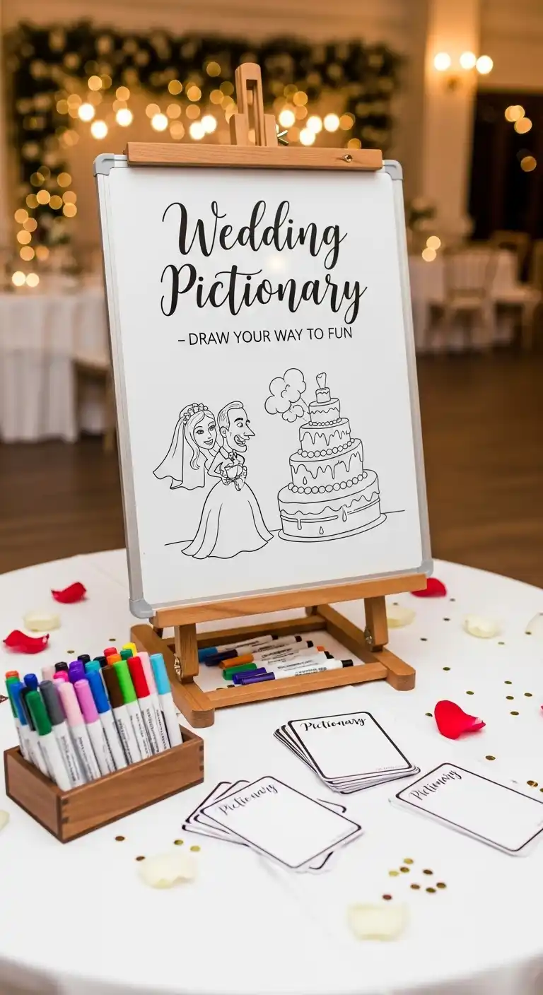 15 Fun Bridal Shower Games to Try This Year 7 3. Wedding Pictionary – Draw Your Way to Fun
