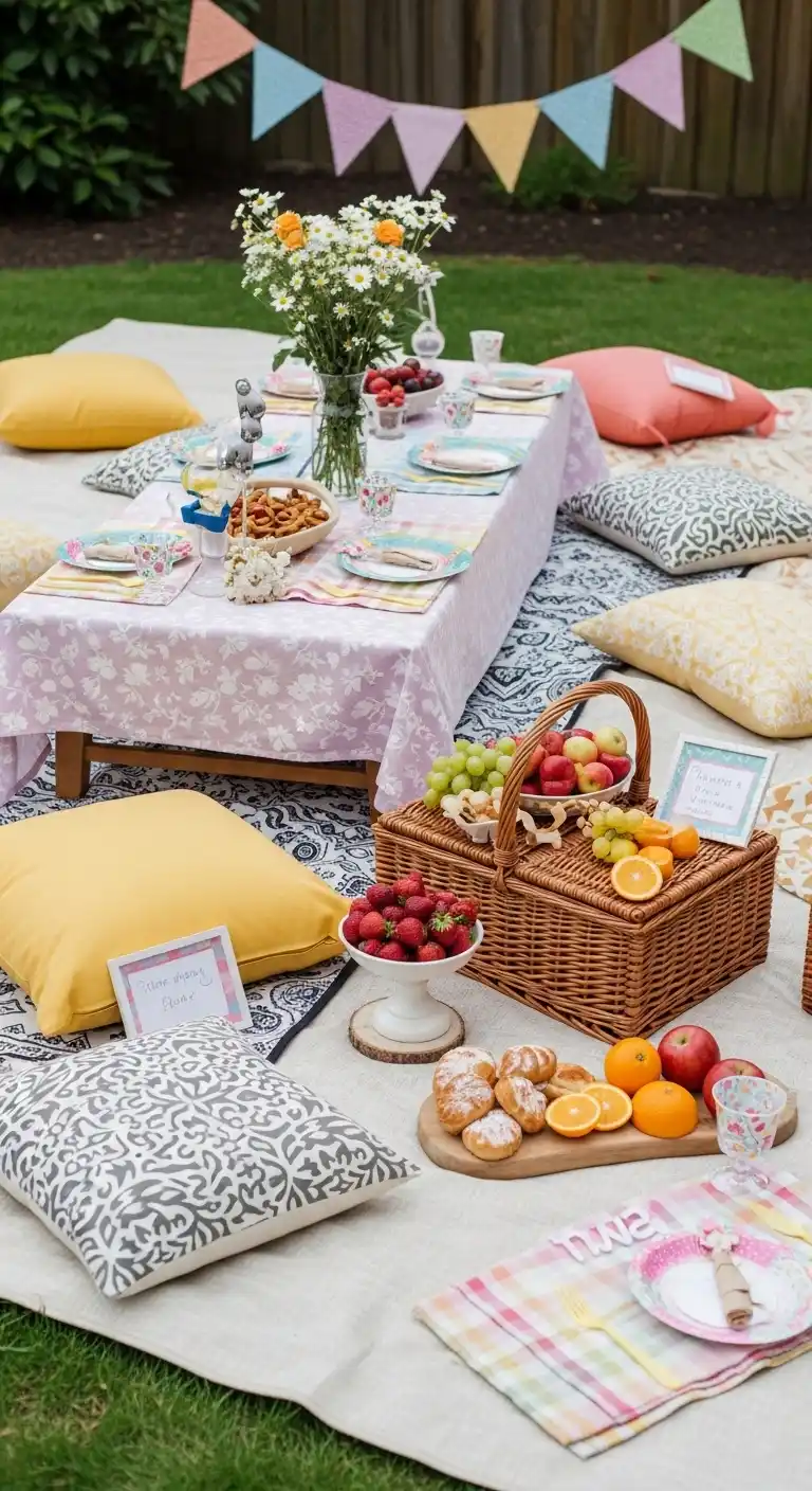 15 Fun Backyard Bridal Shower Ideas to Try 8 4. Picnic Style Gathering