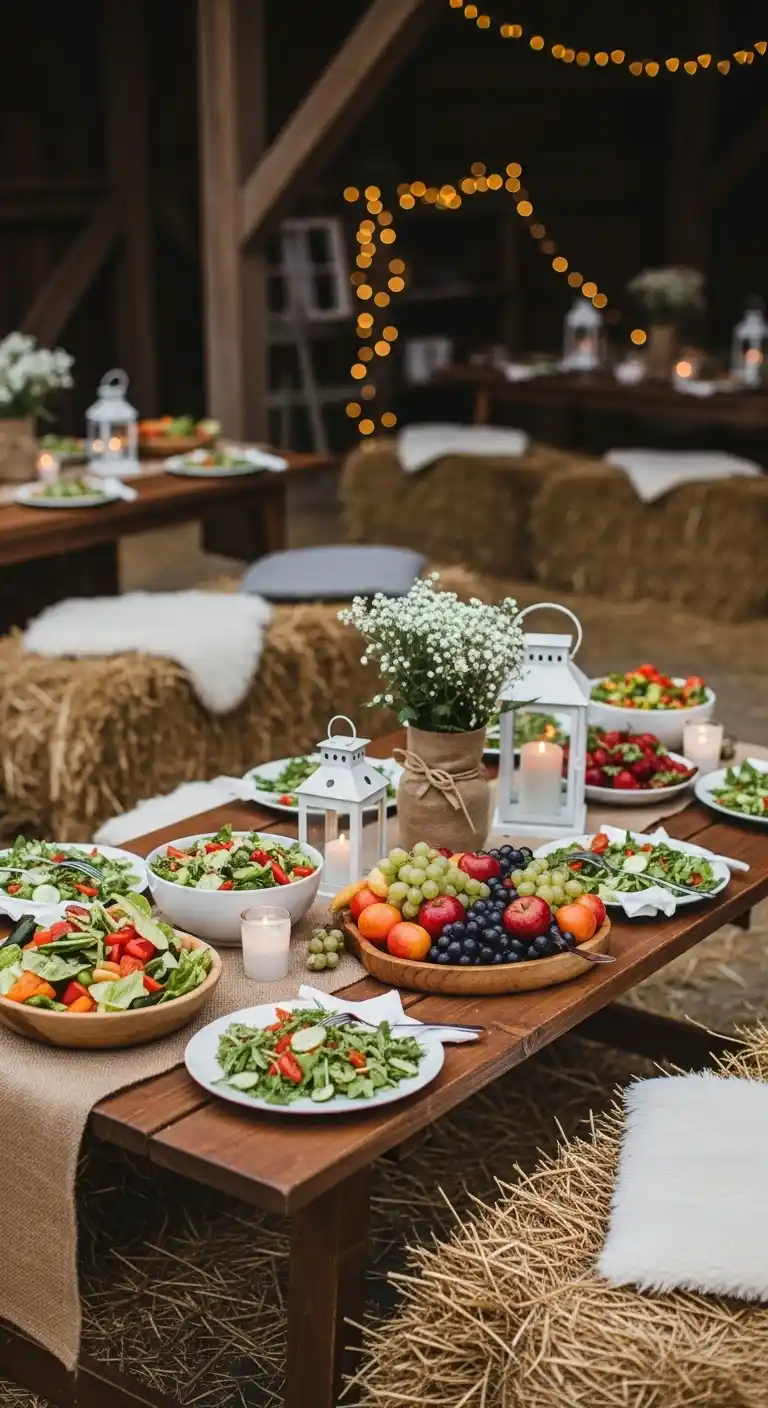 Outdoor Engagement Party Ideas for Every Style 9 5. Rustic Barnyard Gathering