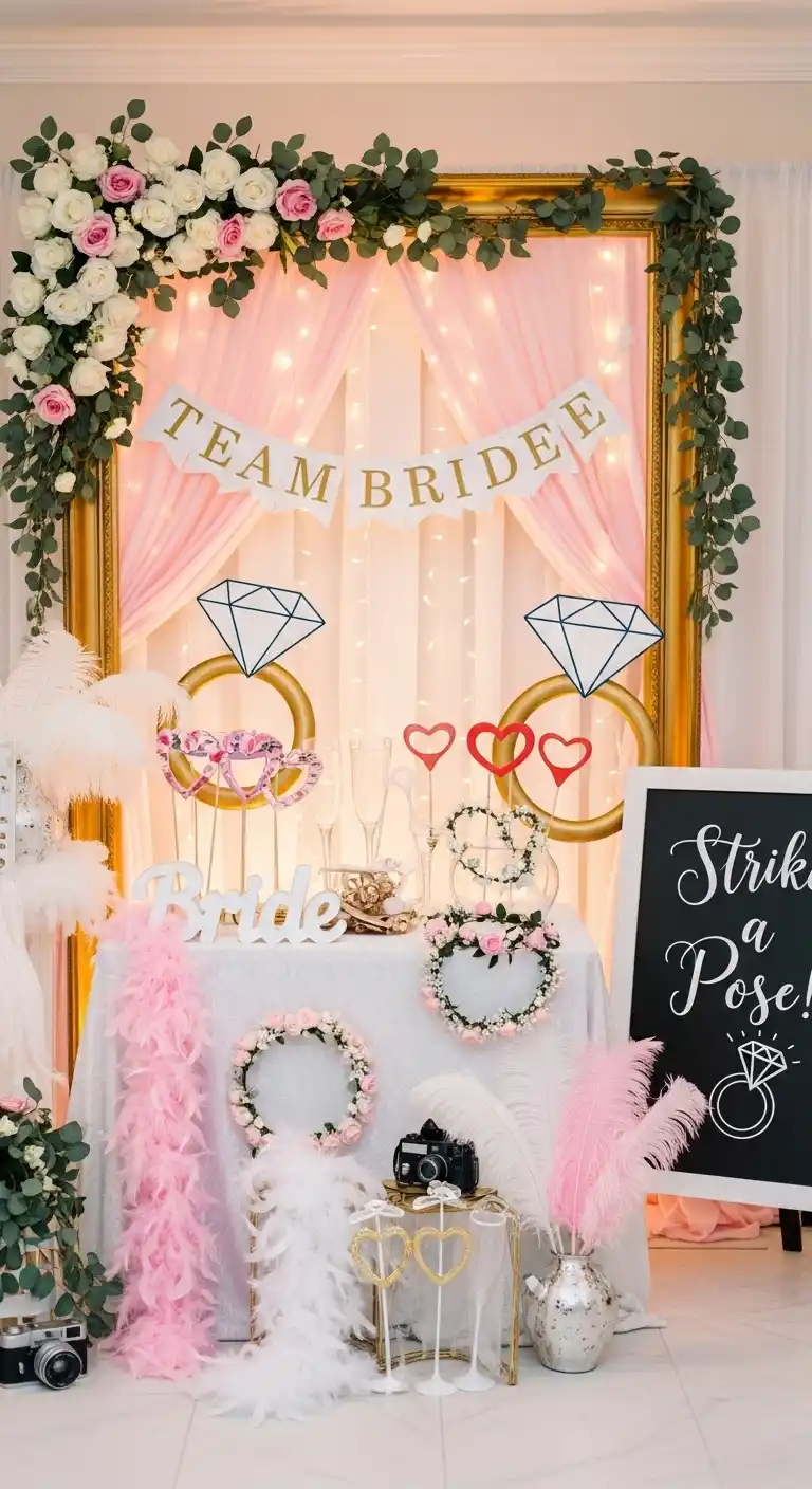 Top Fun Bridal Shower Party Ideas to Try This Year 11 7. Bridal-Themed Photo Booth