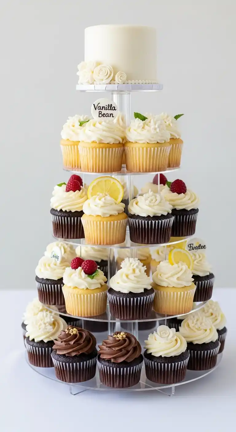 Bridal Shower Cake Ideas: 15 Sweet Inspirations 11 7. Cupcake Tower Cake