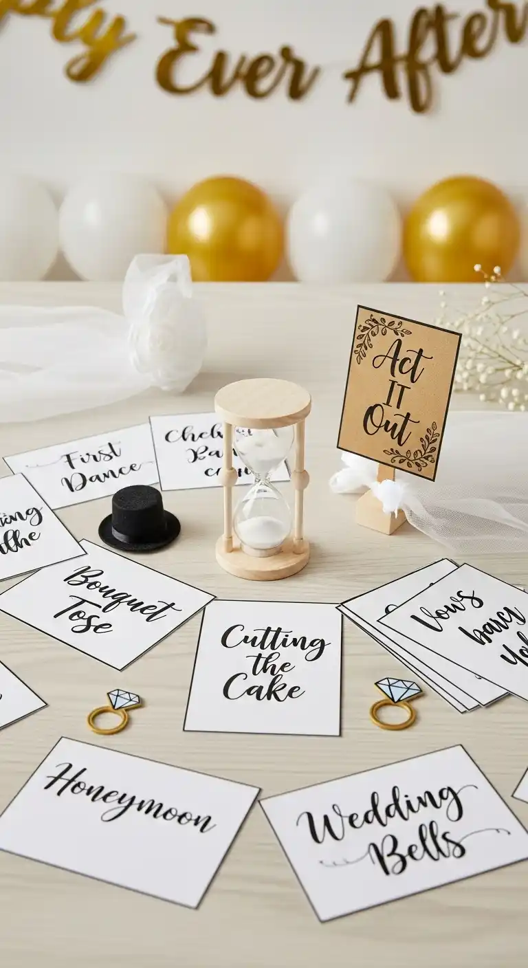 15 Fun Bridal Shower Games to Try This Year 11 7. Wedding Charades – Act It Out
