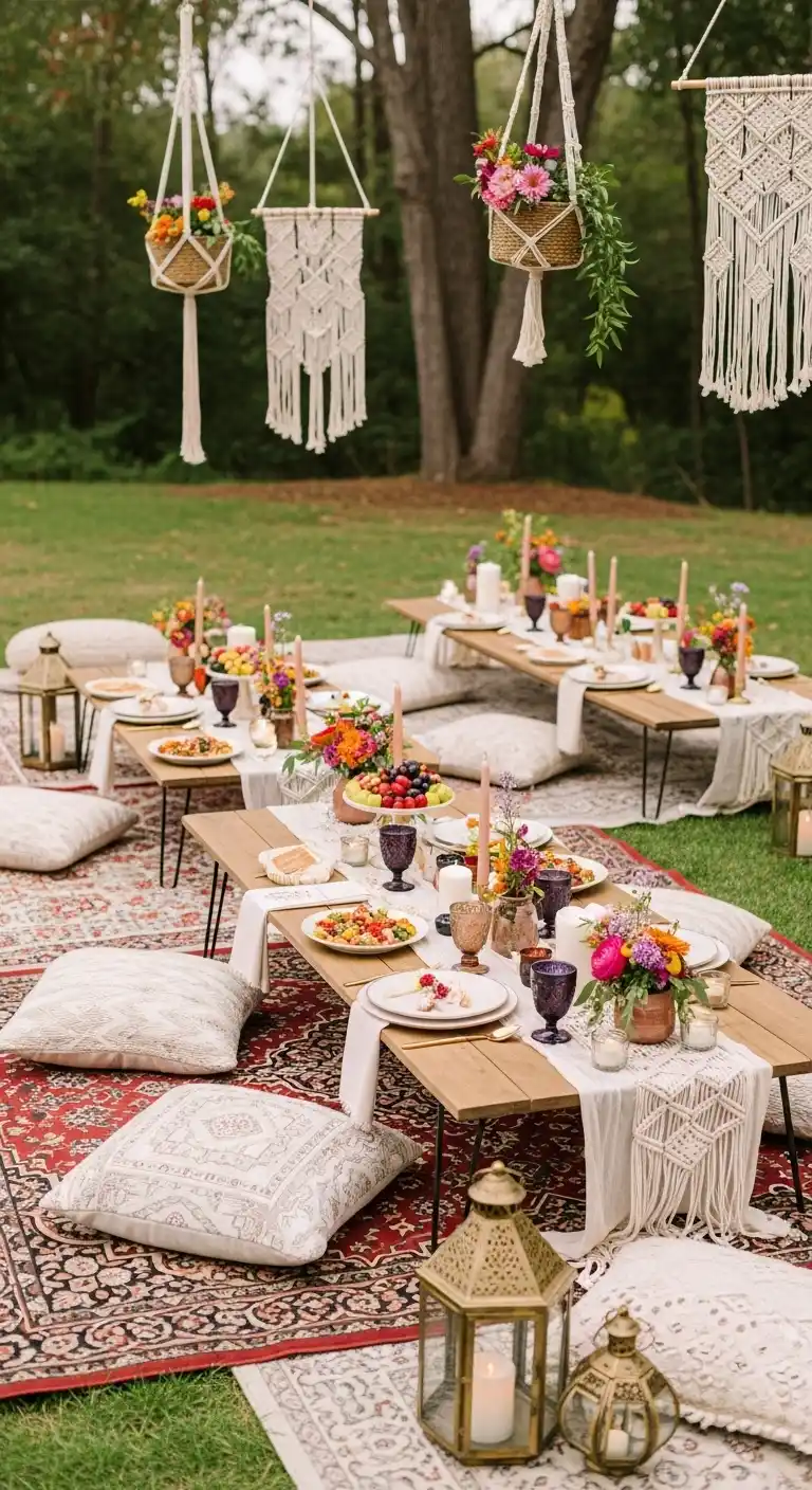 Outdoor Engagement Party Ideas for Every Style 12 8. Bohemian Chic Outdoor Soiree