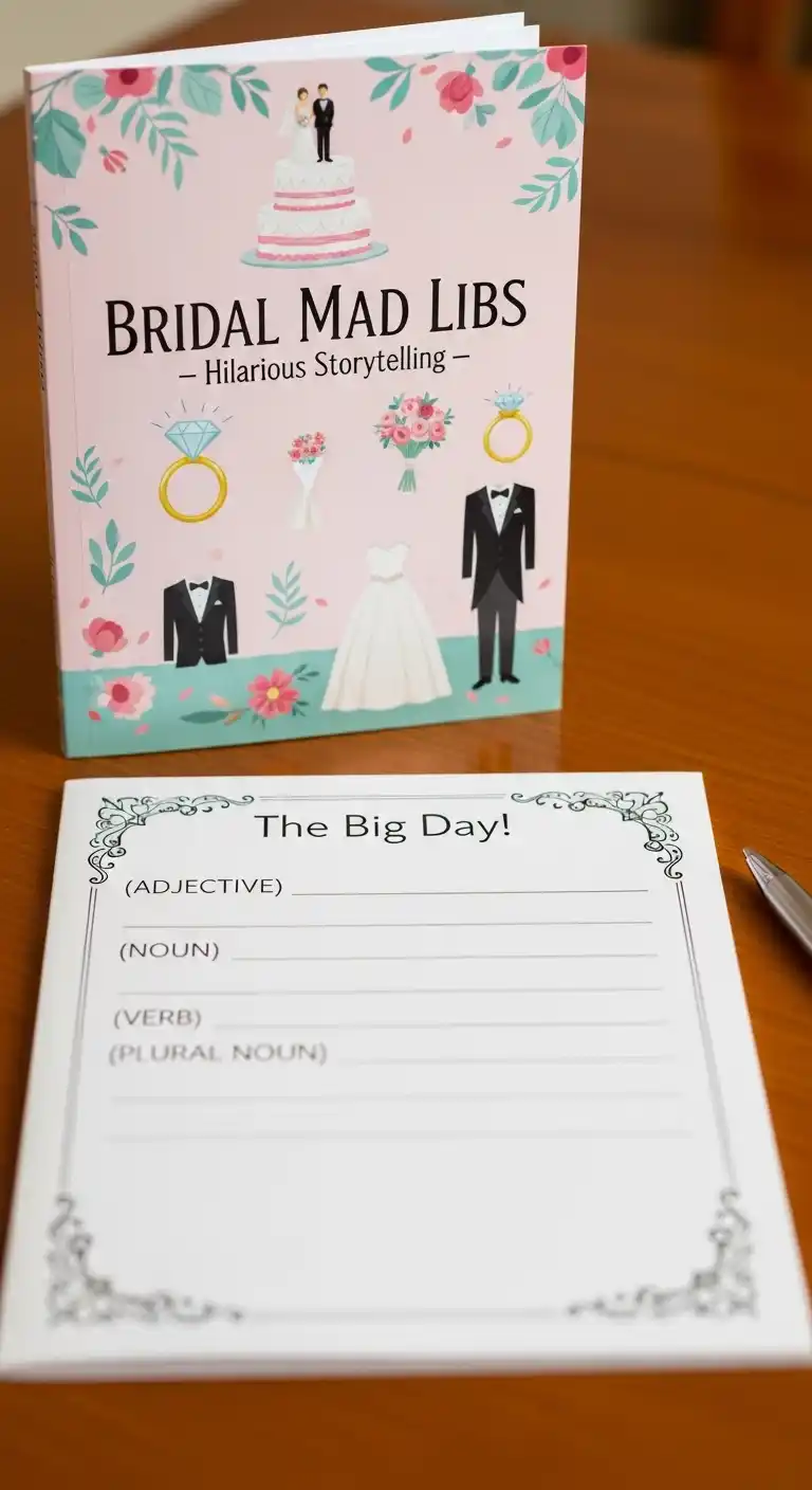 15 Fun Bridal Shower Games to Try This Year 12 8. Bridal Mad Libs – Hilarious Storytelling