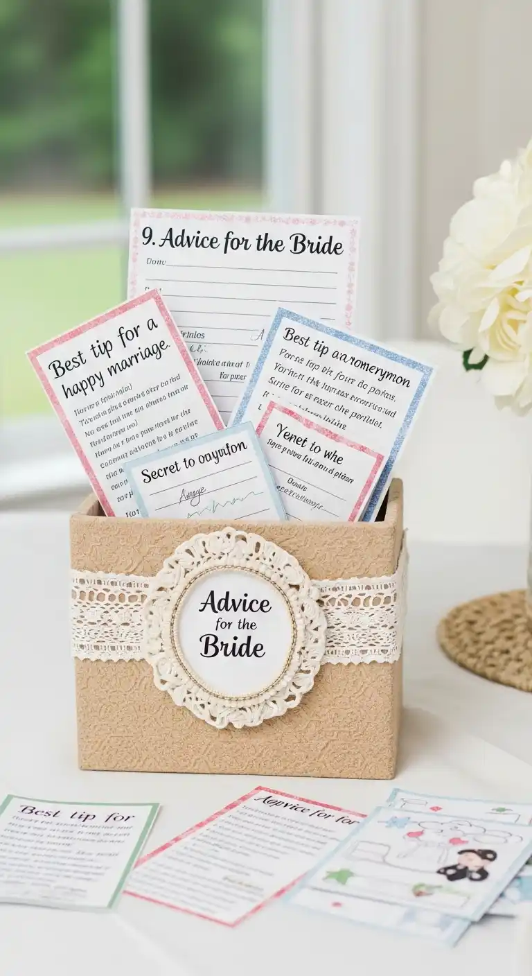 15 Fun Bridal Shower Games to Try This Year 13 9. Advice for the Bride – Creative Notes