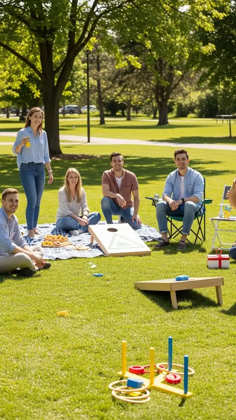 Going Away Party: 13 Fun Ideas to Celebrate in Style 6 Outdoor Picnic with Lawn Games