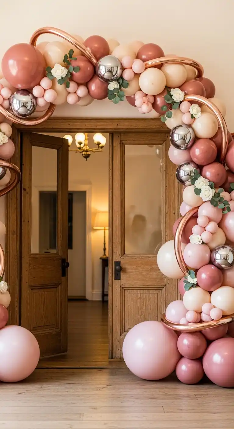 20 Birthday Party Decorations for a Stylish Celebration 5 1. Balloon Garlands That Frame the Party Space Beautifully