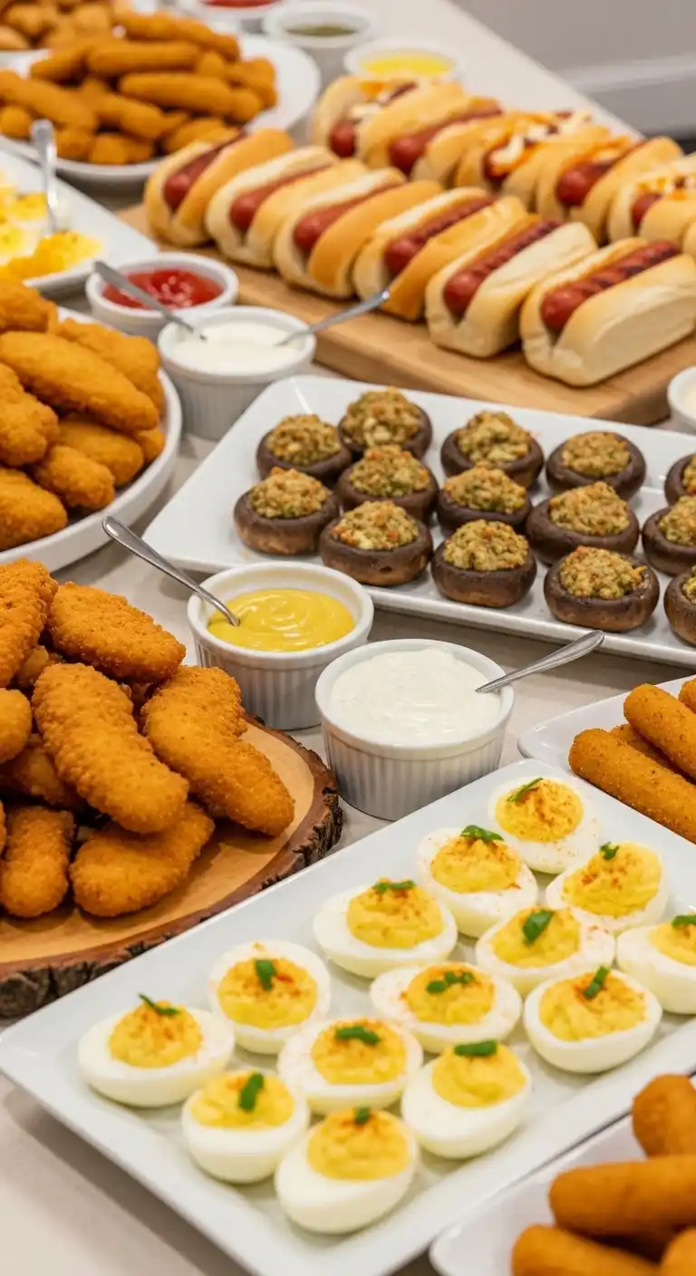 20 Stunning Graduation Party Food Table Looks 5 1. Classic Finger Foods Graduation Party Food Table