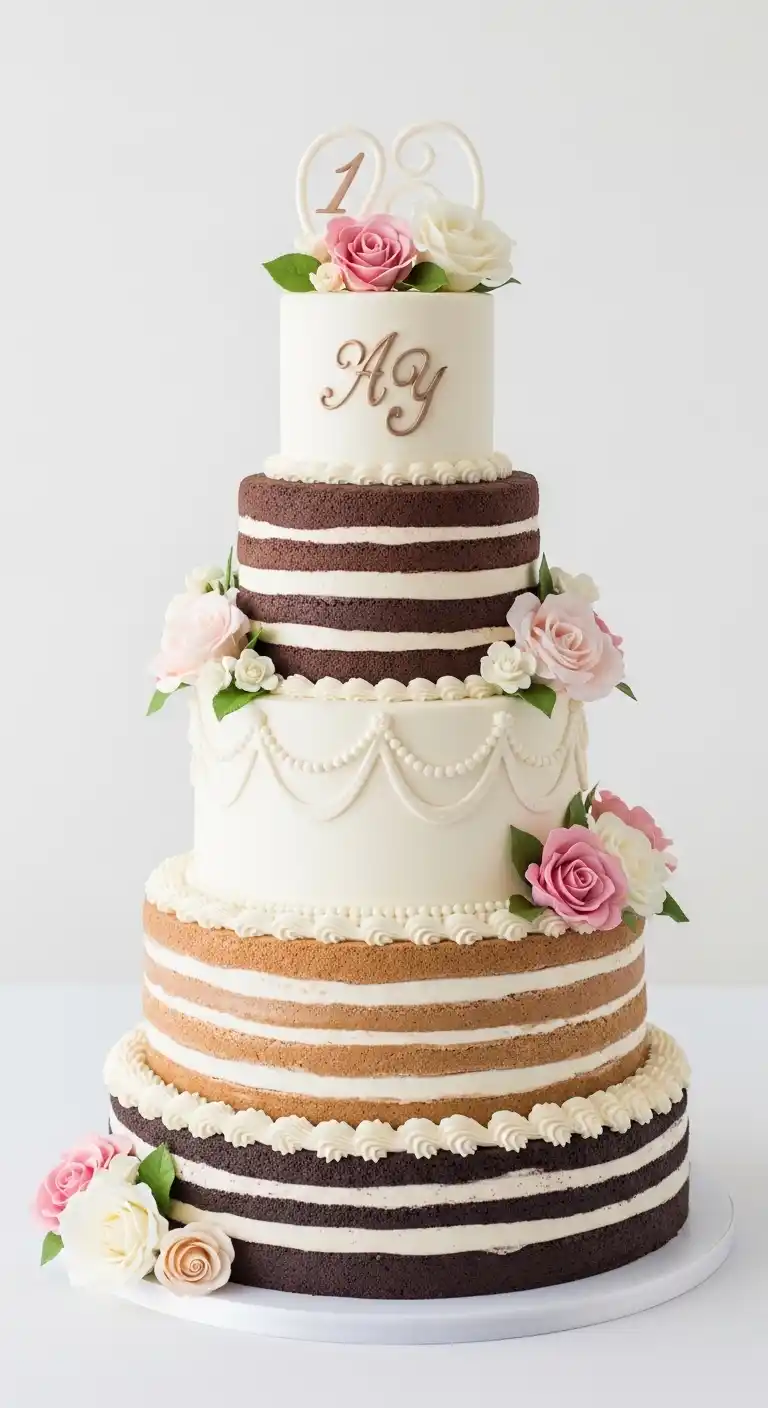 Wedding Anniversary Cake Designs for Every Style 5 1. Classic Tiered Wedding Anniversary Cake Design