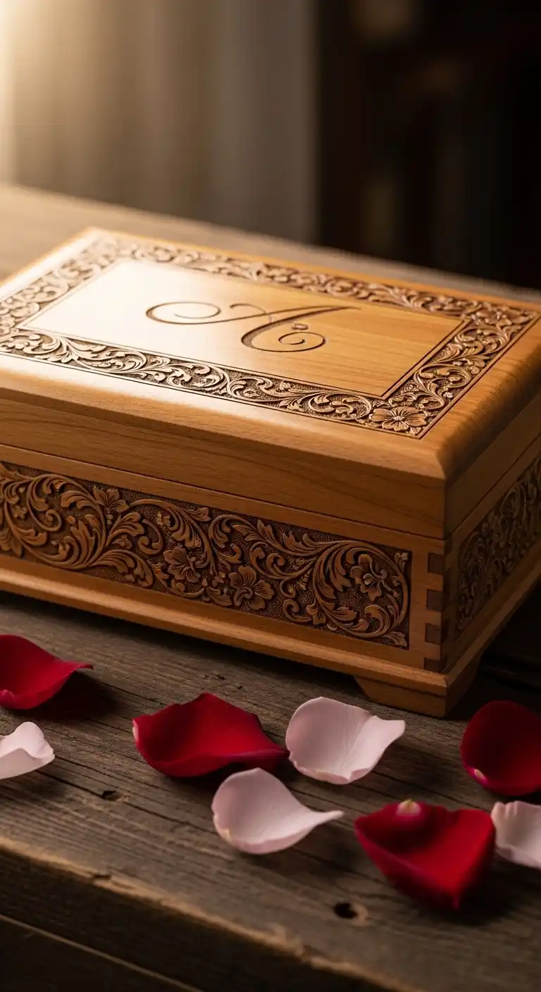 20 Unique 5th Wedding Anniversary Celebration Ideas 5 1. Customized Wooden Keepsake Box