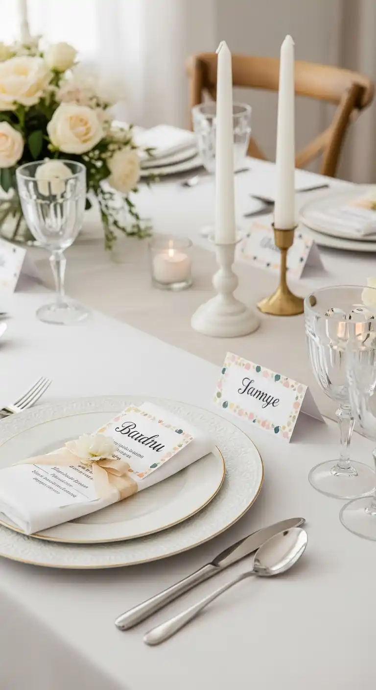 Bridal Shower Accessories Ideas for Every Theme 5 1. Personalized Name Cards and Place Settings
