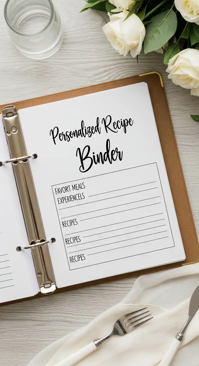 17 Bridal Shower Gifts She’ll Truly Love 5 1. Personalized Recipe Binder as a Bridal Shower Gift