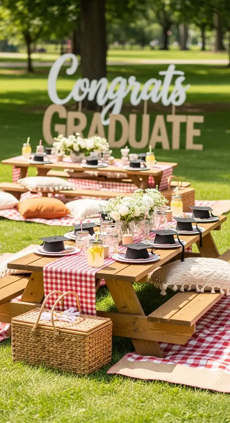Graduation Party Outdoors: 20 Creative Ideas 5 1. Picnic-Style Graduation Party