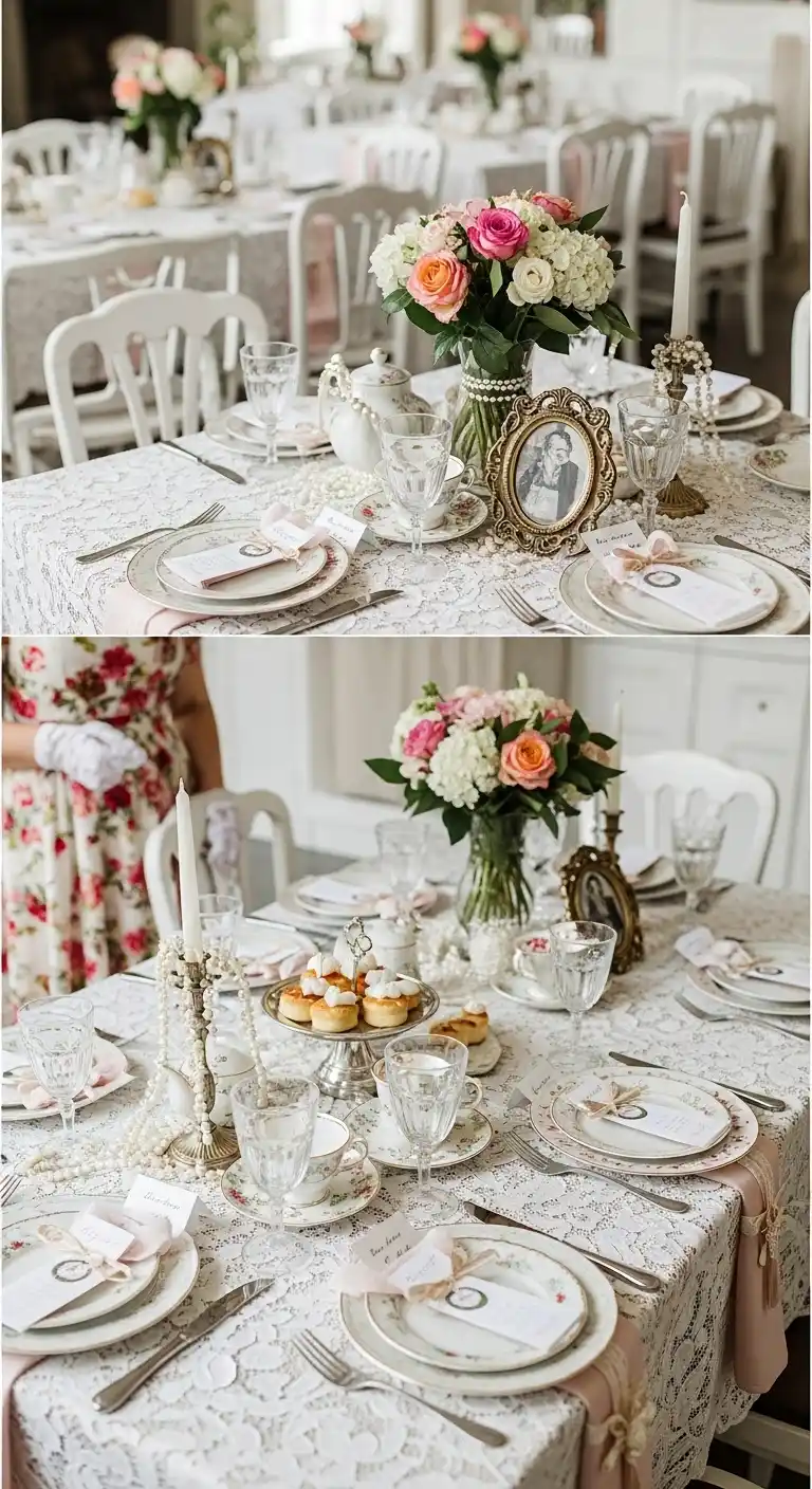 Bridal Shower Tea Party Looks That Delight 5 1. Vintage Tea Party Theme for a Timeless Celebration