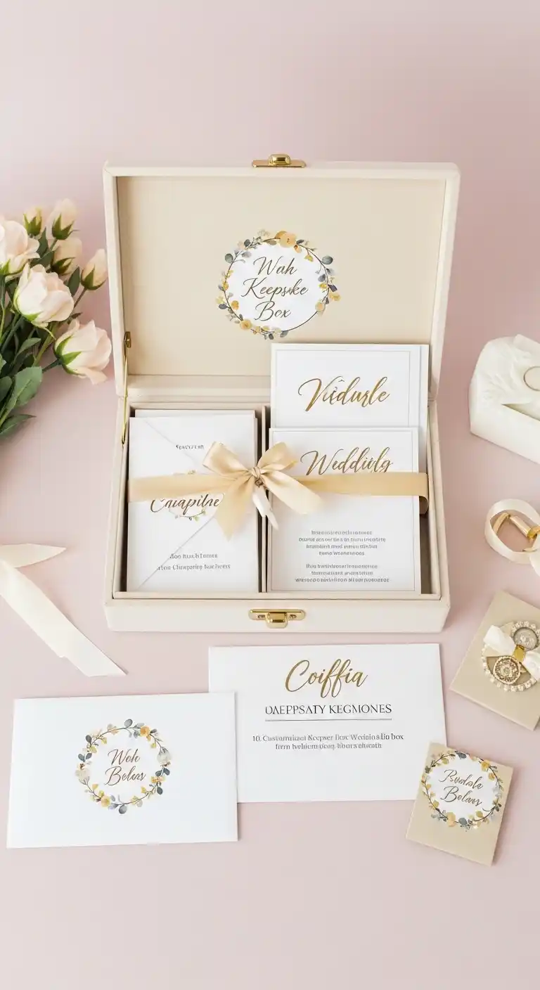 19 Meaningful Bridal Shower Keepsake Ideas 14 10. Customized Keepsake Box for Wedding Memories