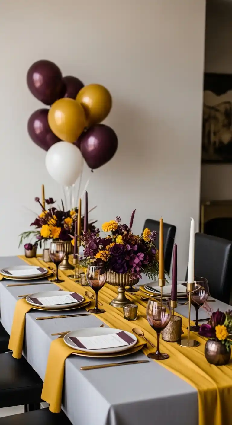 20 Stunning Engagement Party Color Schemes 14 10. Mustard and Plum