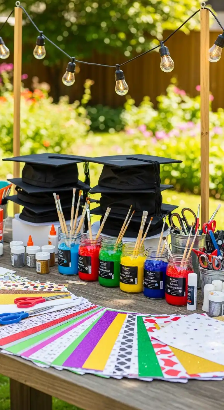 Graduation Party Outdoors: 20 Creative Ideas 14 10. Outdoor Arts and Crafts Corner