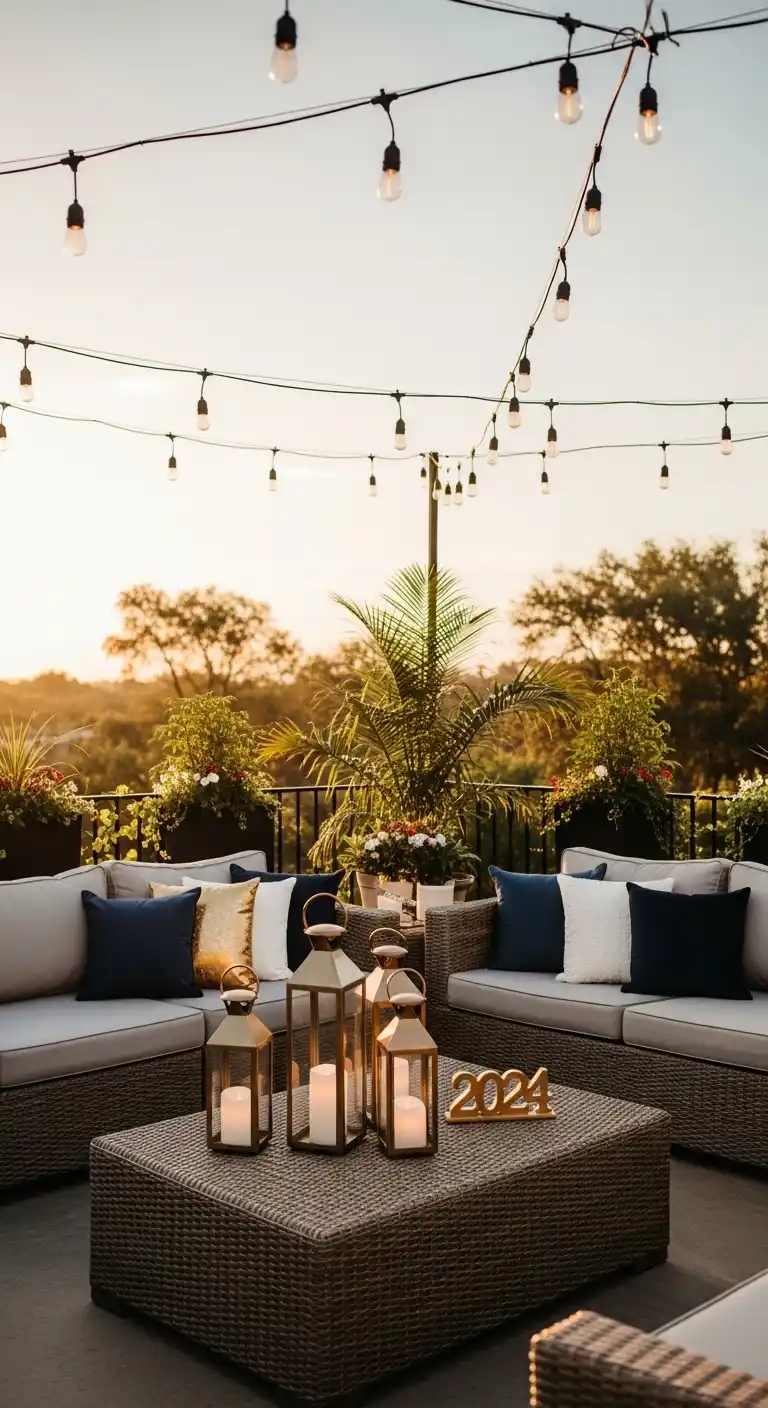 21 Graduation Party Set Up Ideas That Are Fun and Stylish 14 10. Outdoor Lounge Area With Comfortable Seating