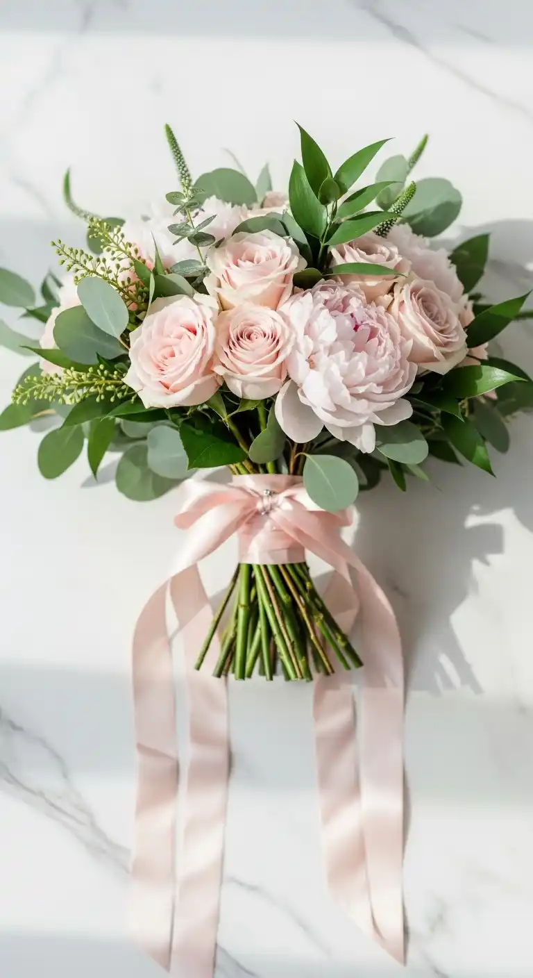 20 Pink Wedding Ceremony Ideas That Feel Elegant and Timeless 13 10. Pink Floral Bridal Bouquet