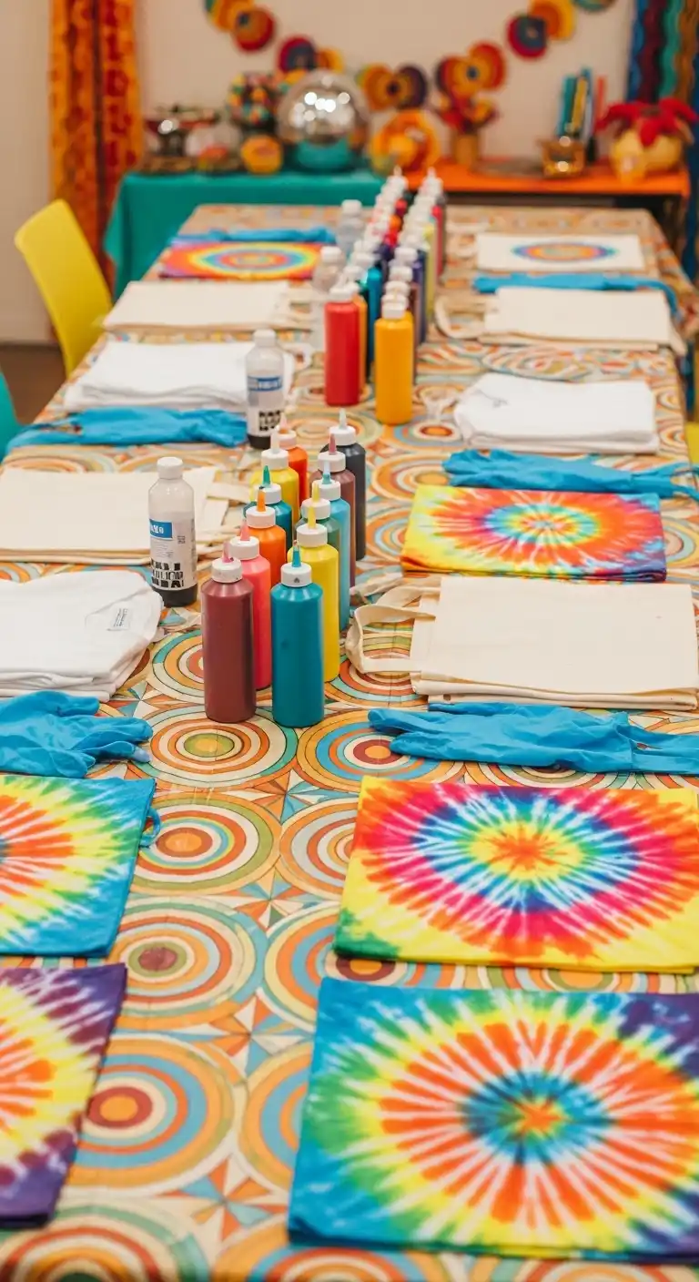 Bridal Shower 70s Theme: 17 Stylish Ideas 14 10. Tie-Dye Craft Workshop