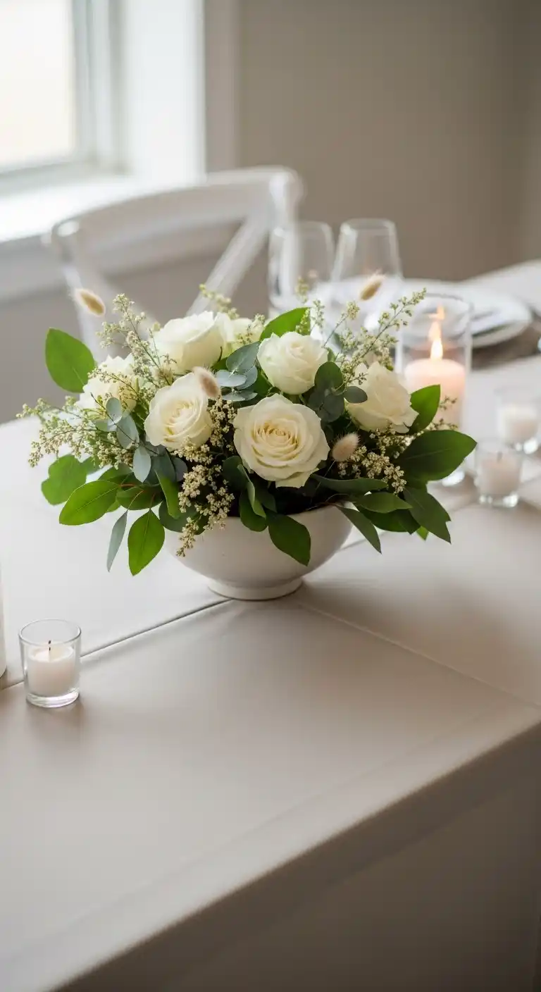 Neutral Wedding Ideas: 19 Elegant Inspirations 13 10. Understated Centerpieces