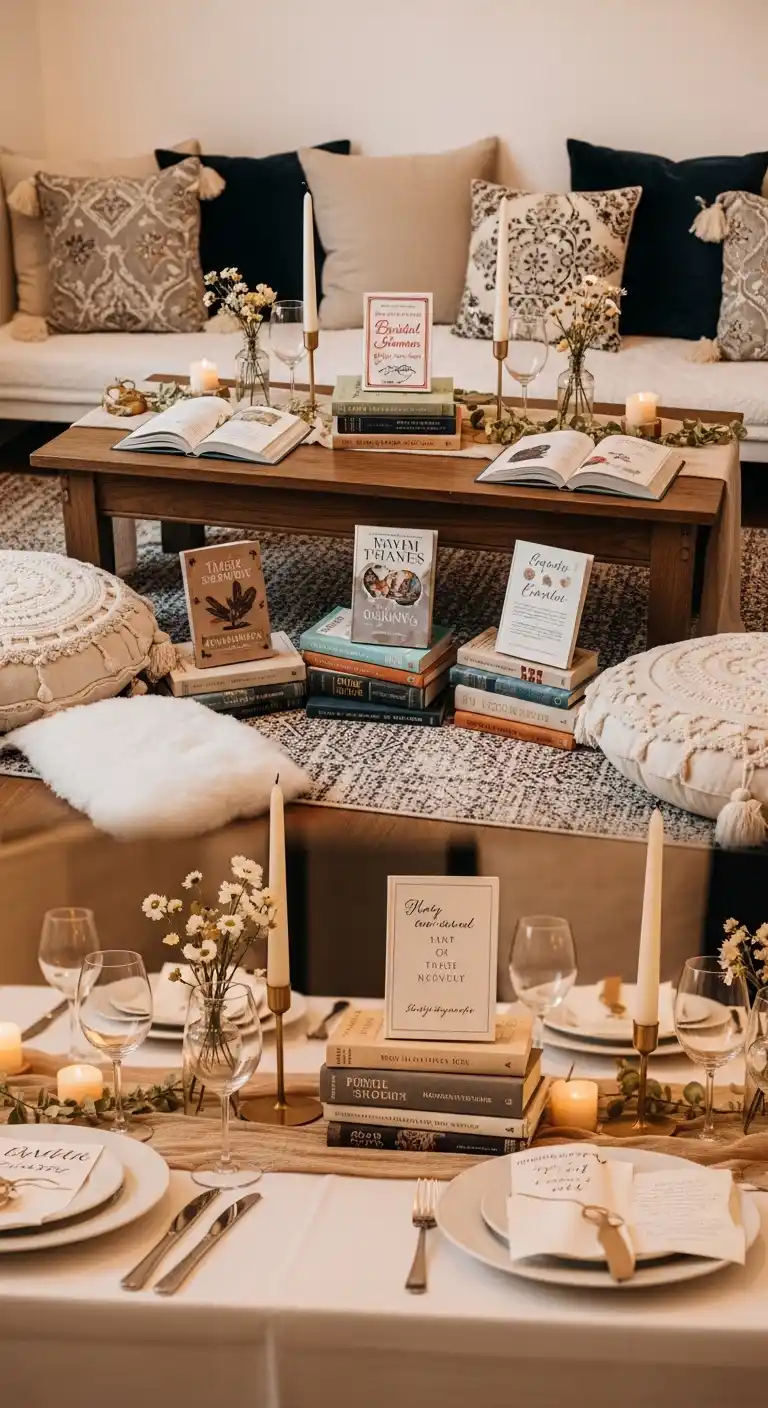 17 Lovely Bridal Shower at Home Ideas 15 11. Book-Lovers’ Bridal Shower