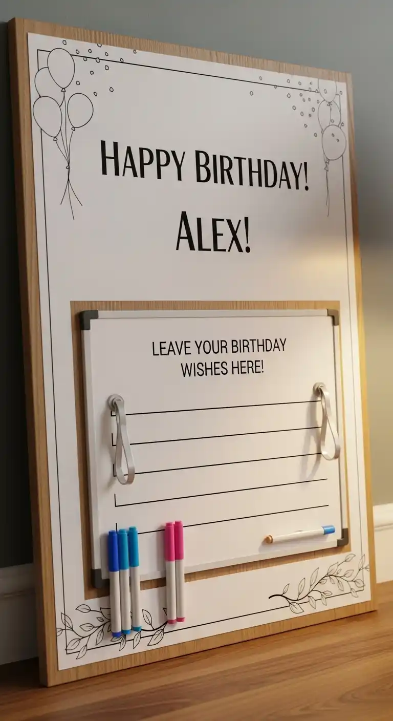 20 Stylish Birthday Party Welcome Boards 15 11. Interactive Birthday Party Welcome Board