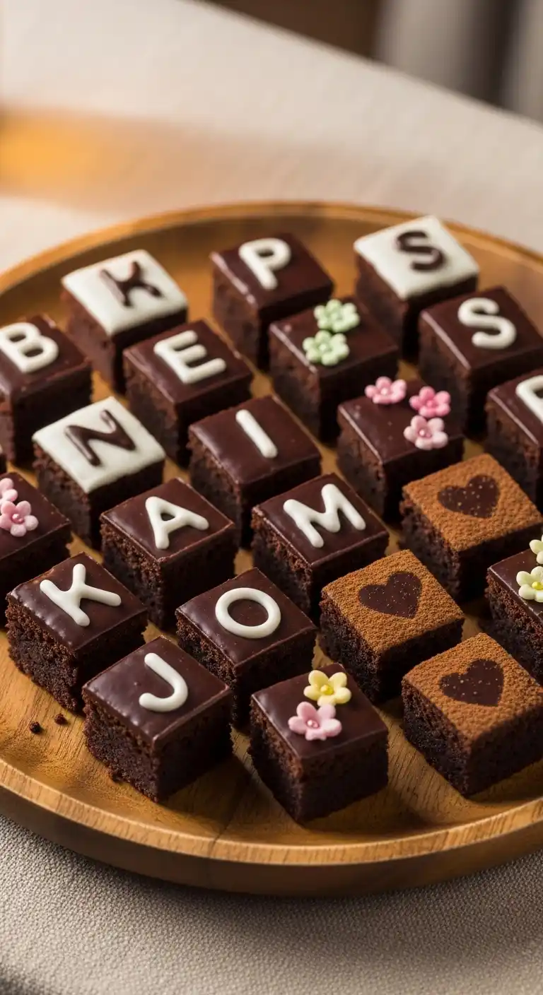 15 Graduation Party Dessert Table Ideas You’ll Love 15 11. Personalized Brownie Bites