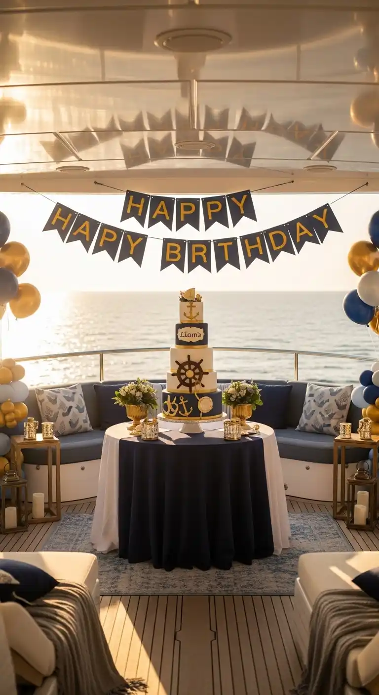 Birthday Party Yacht Planning Tips for a Stylish Bash 15 11. Personalized Décor Birthday Party Yacht Idea