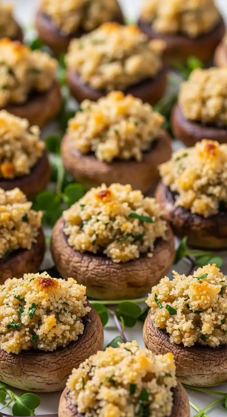Easy Engagement Party Snacks That Steal the Show 15 11. Stuffed Mushrooms