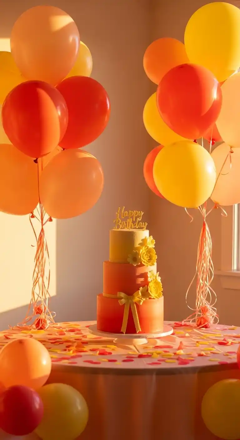 Birthday Party Color Schemes: 21 Fun & Festive Ideas 15 11. Sunset Glow