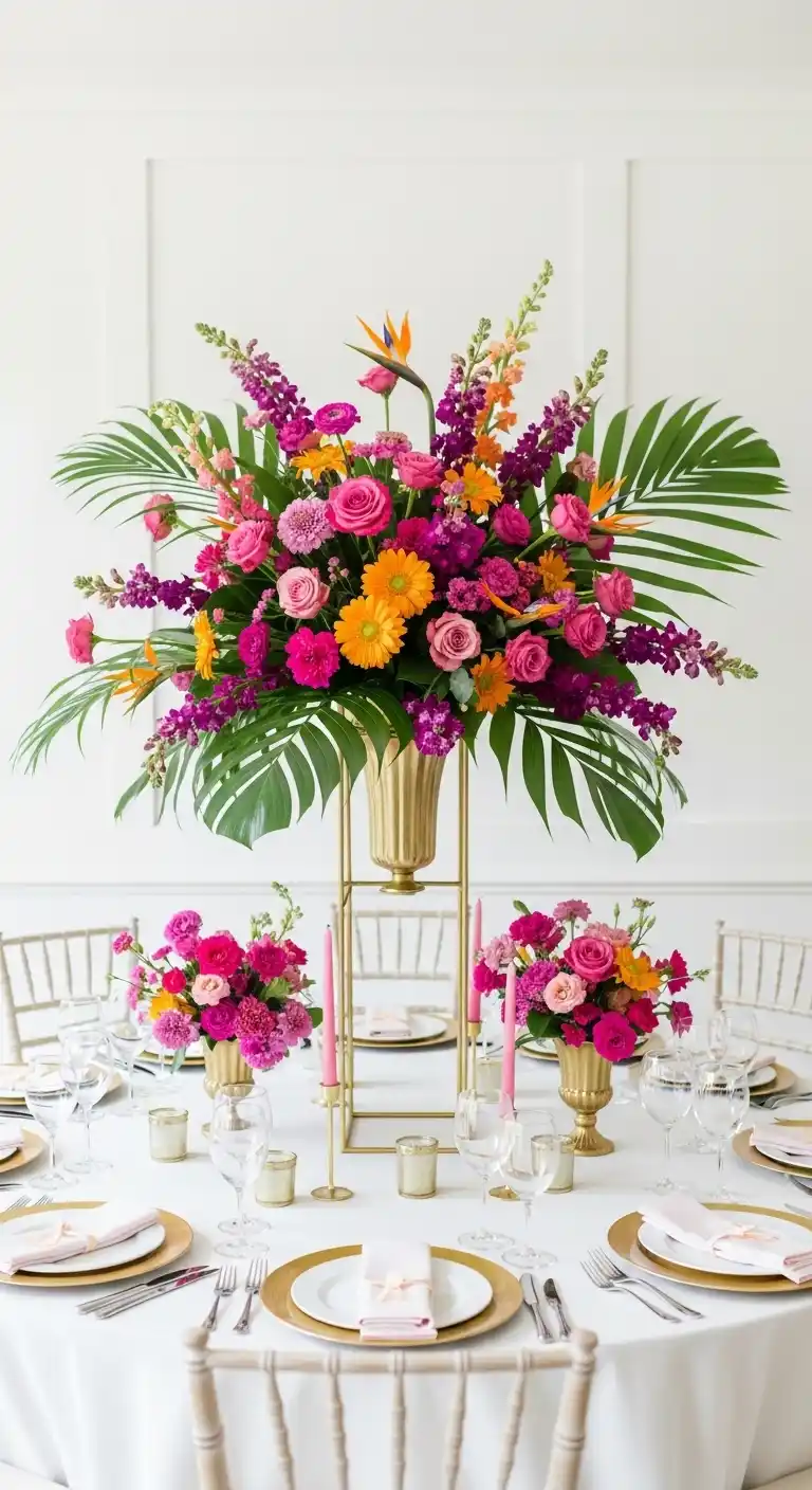 Charming Bridal Shower Floral Theme Ideas for Any Style 15 11. Tropical Bloom Bridal Shower Floral Theme