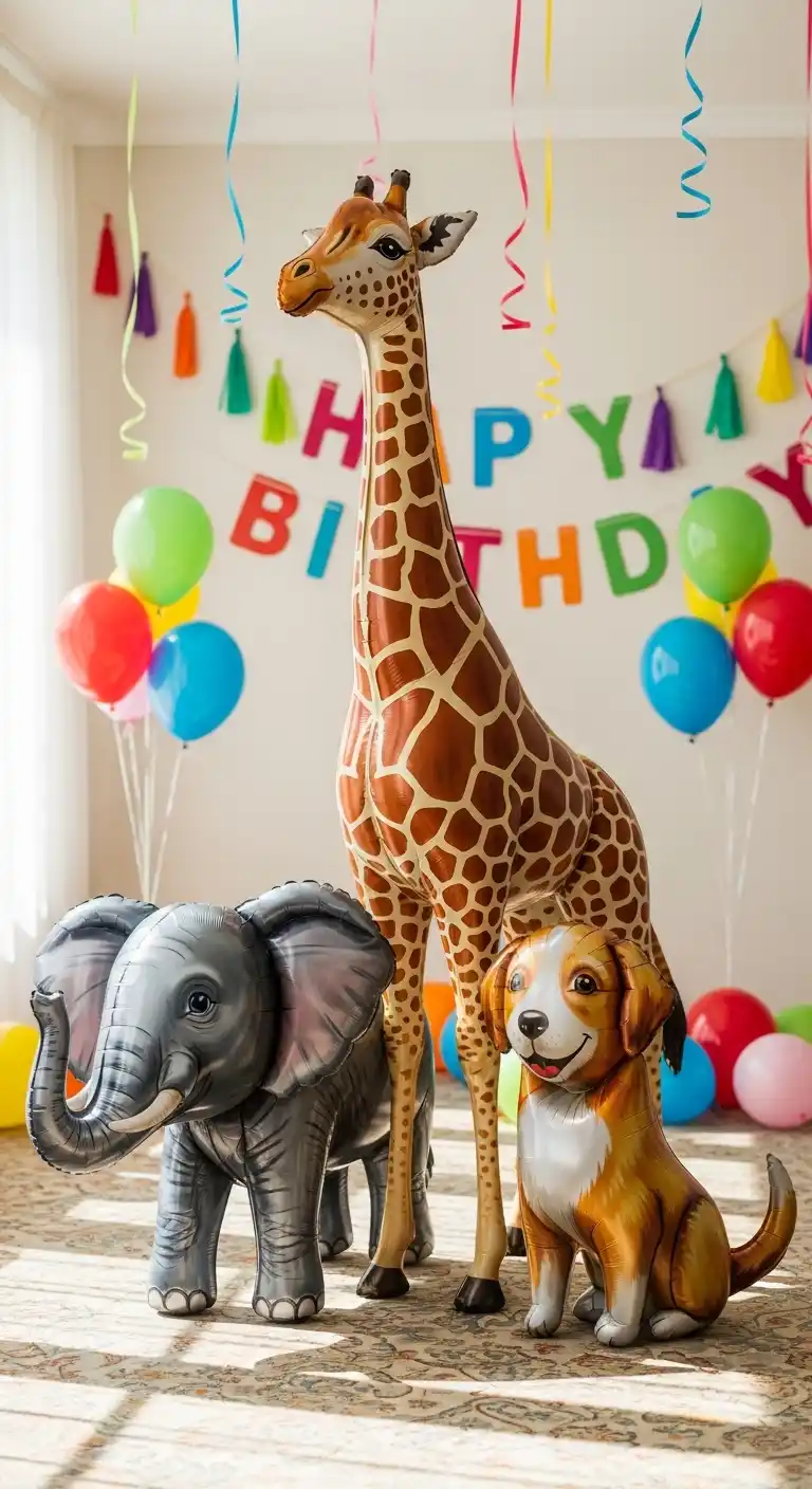 21 Stunning Birthday Party Balloon Decorations on a Budget 16 12. Animal-Shaped Balloons