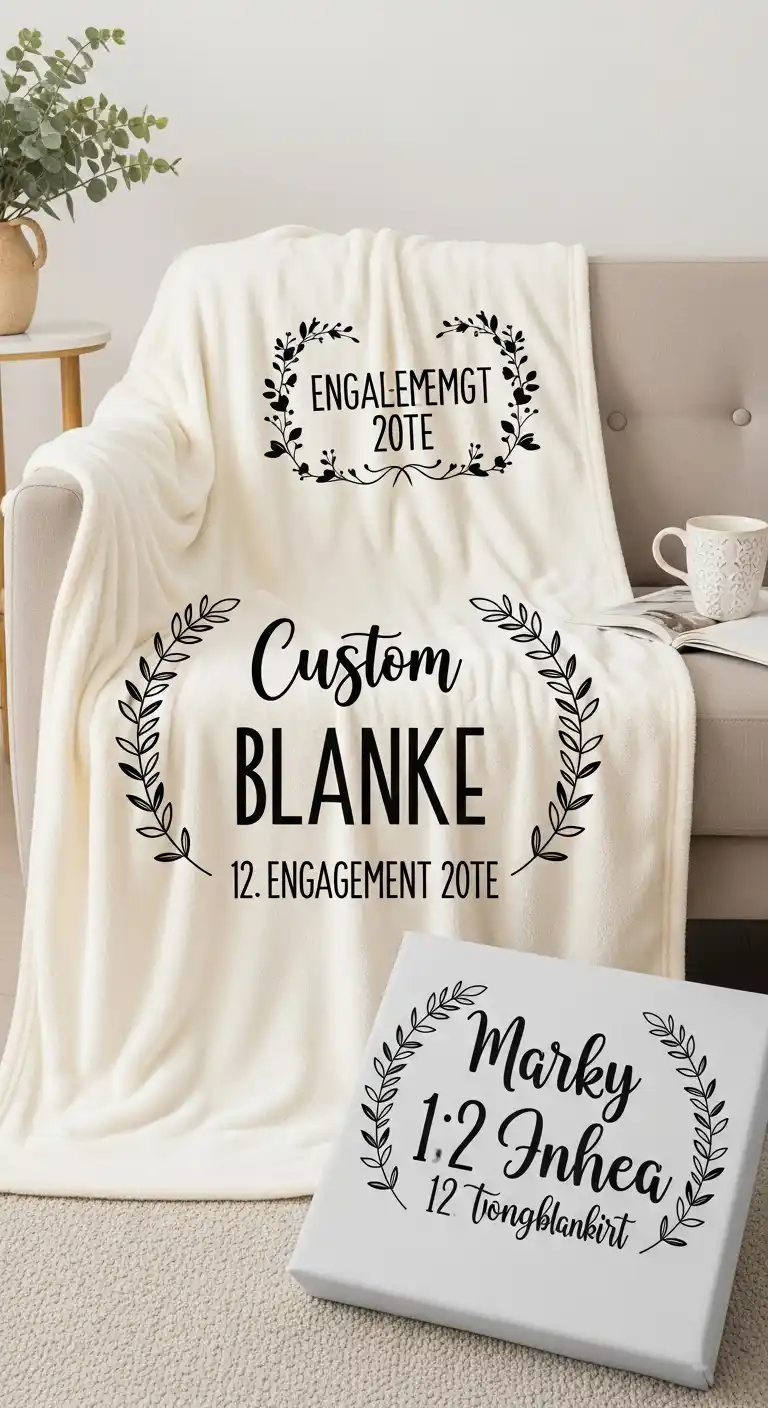 19 Unique Engagement Party Gifts to Impress 16 12. Custom Throw Blankets