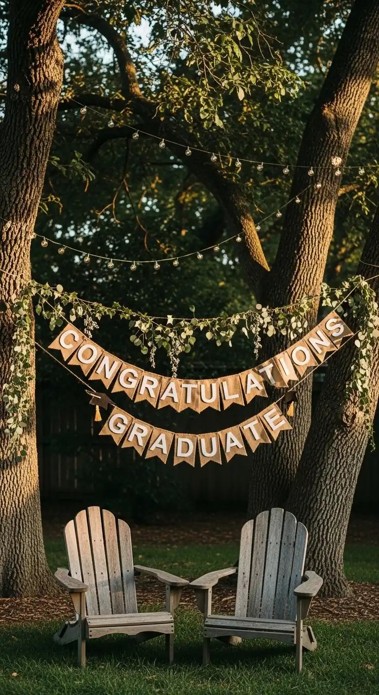 Graduation Party Outdoors: 20 Creative Ideas 16 12. DIY Outdoor Graduation Banner Display