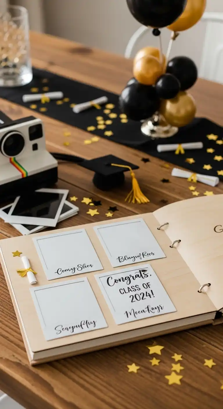20 Graduation Party Memory Ideas You’ll Treasure 16 12. Graduation Party Memory Ideas Using a Polaroid Guest Book