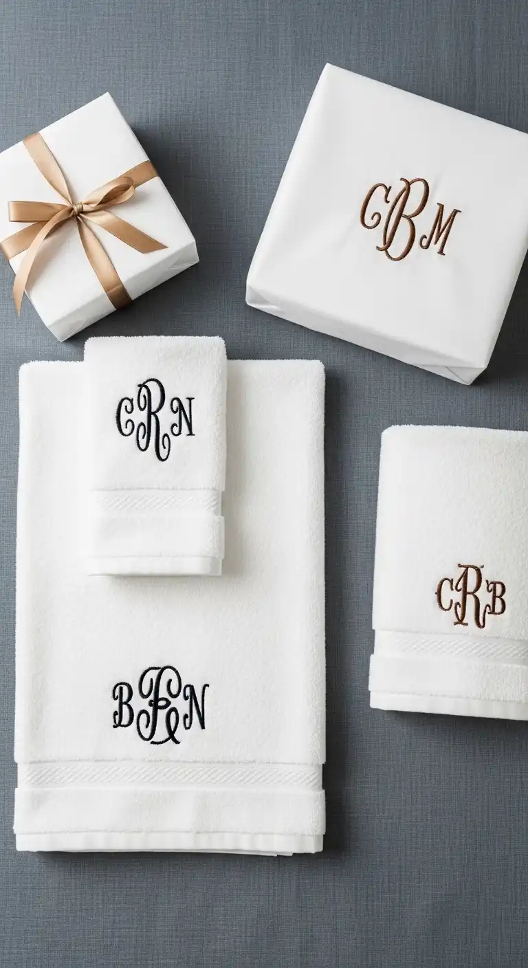 20 Creative Wedding Anniversary Gift Ideas 16 12. Monogrammed Luxury Bedding or Towels