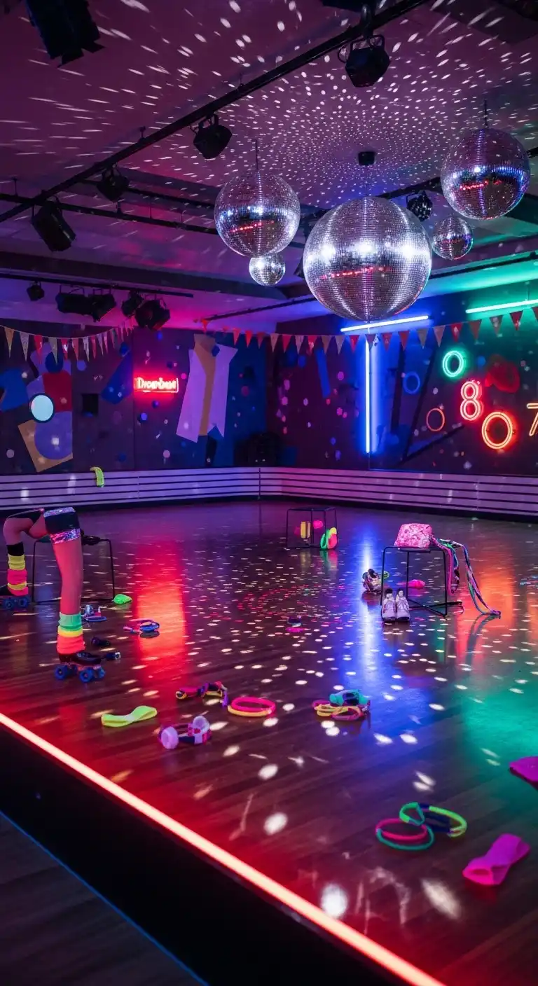 Bright & Bold: Bridal Shower 80s Theme Ideas 16 12. Roller Skating or Dance Party Twist