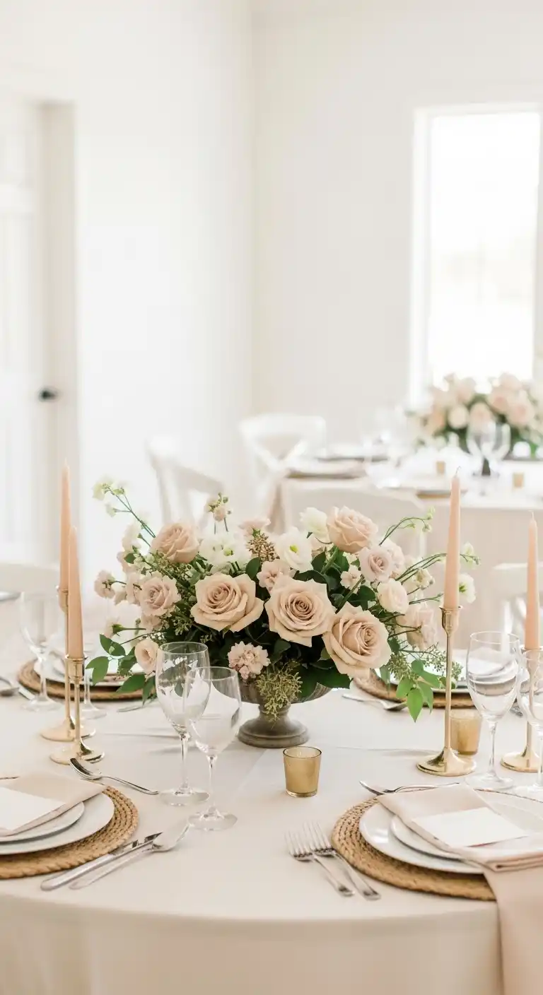 Charming Bridal Shower Floral Theme Ideas for Any Style 16 12. Soft Neutral Floral Bridal Shower Floral Theme