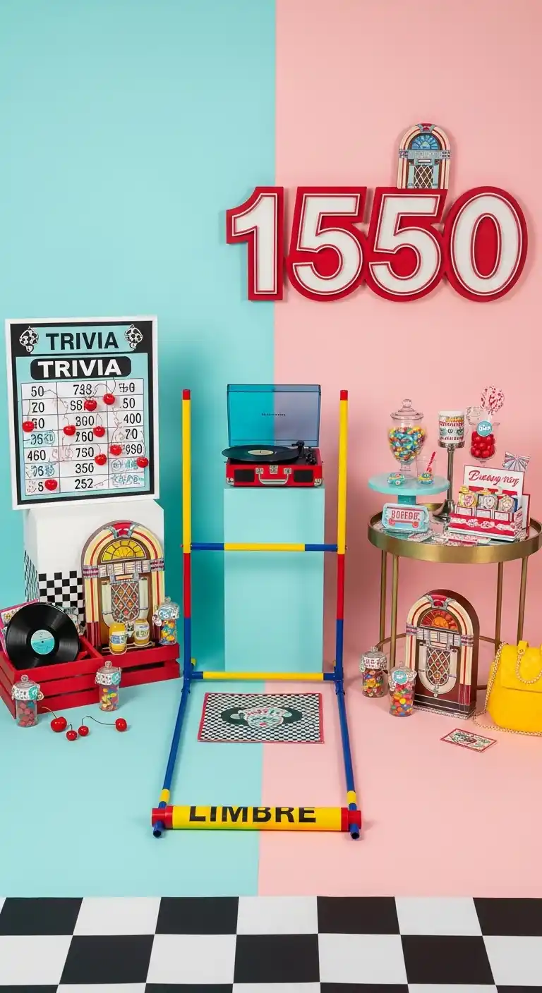 Easy Ways to Style a Bridal Shower 50s Theme 16 12. Themed Party Games