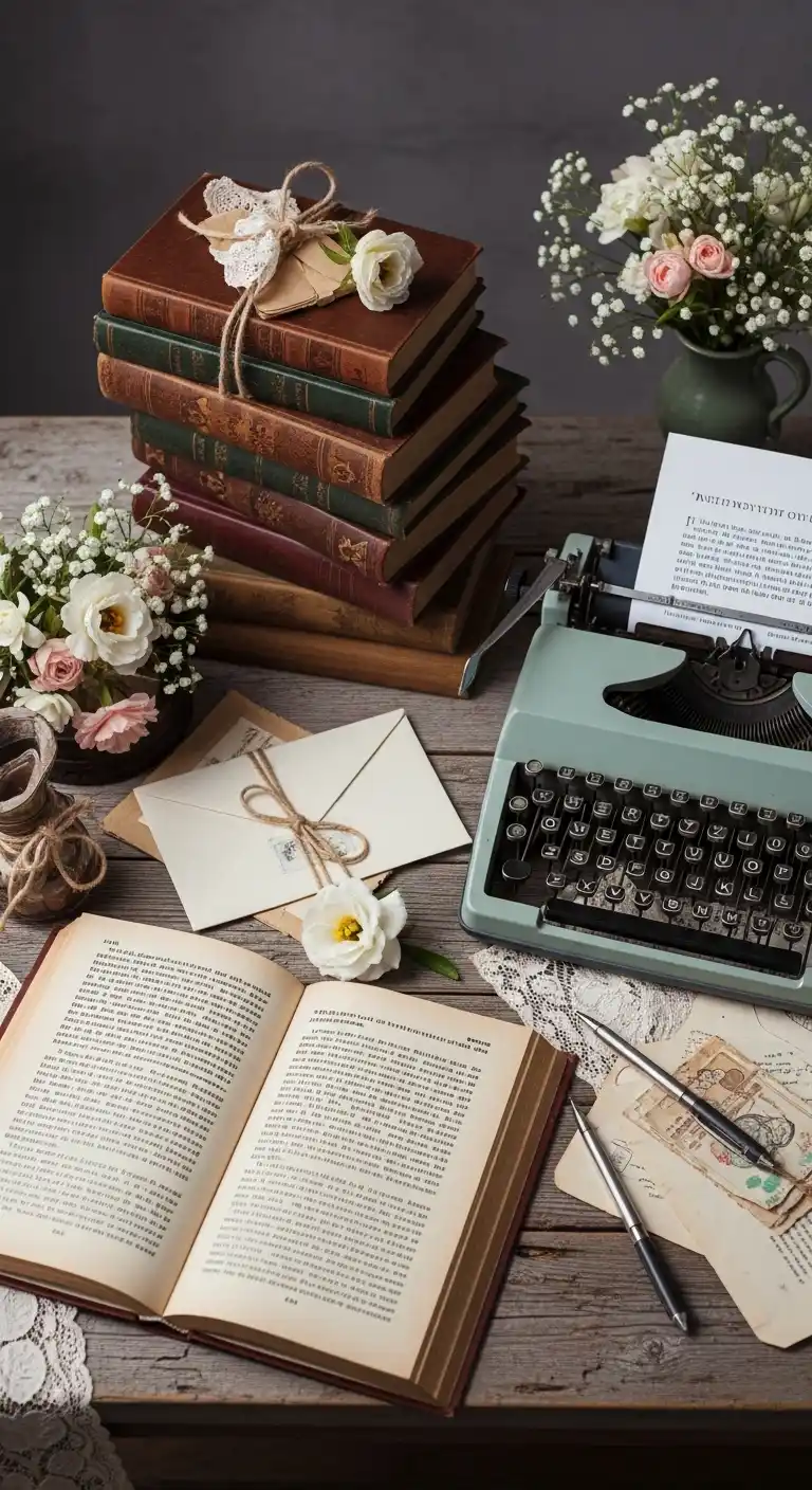 19 Charming Bridal Shower Vintage Theme 16 12. Vintage Book Lover’s Theme