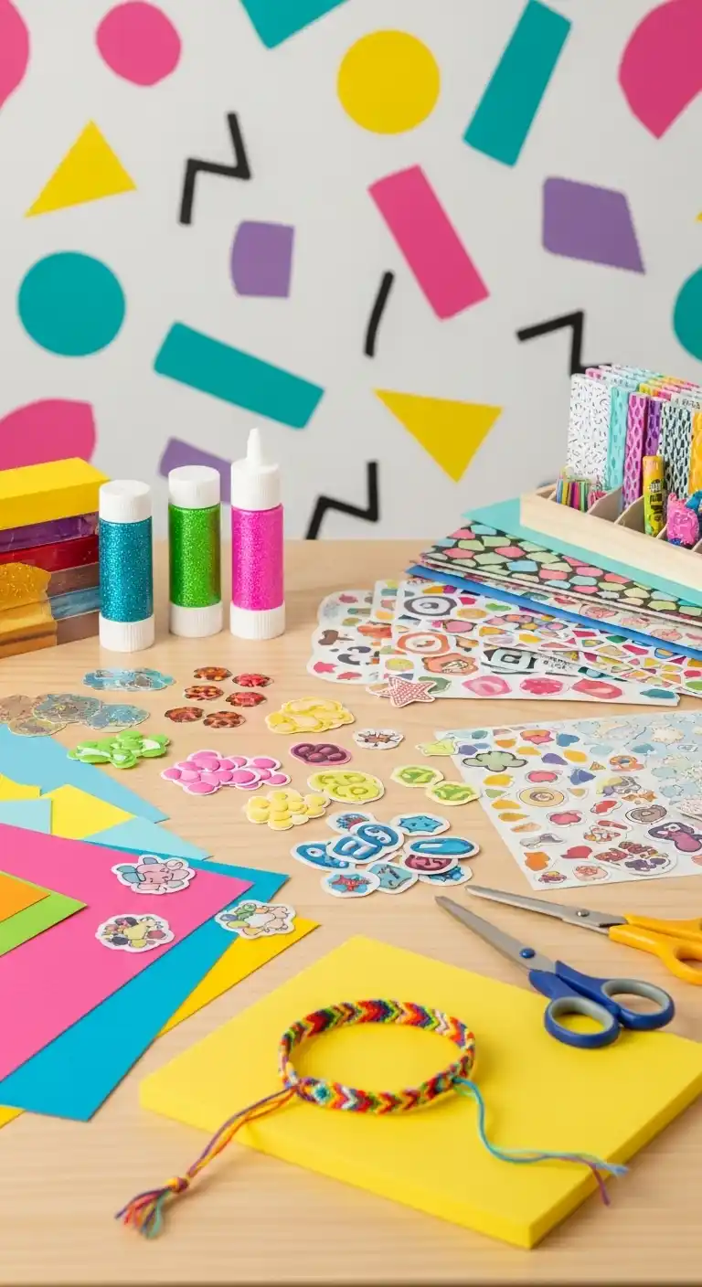 90s Graduation Party Decor That Brings Nostalgia 17 13. 90s Inspired Crafts Corner