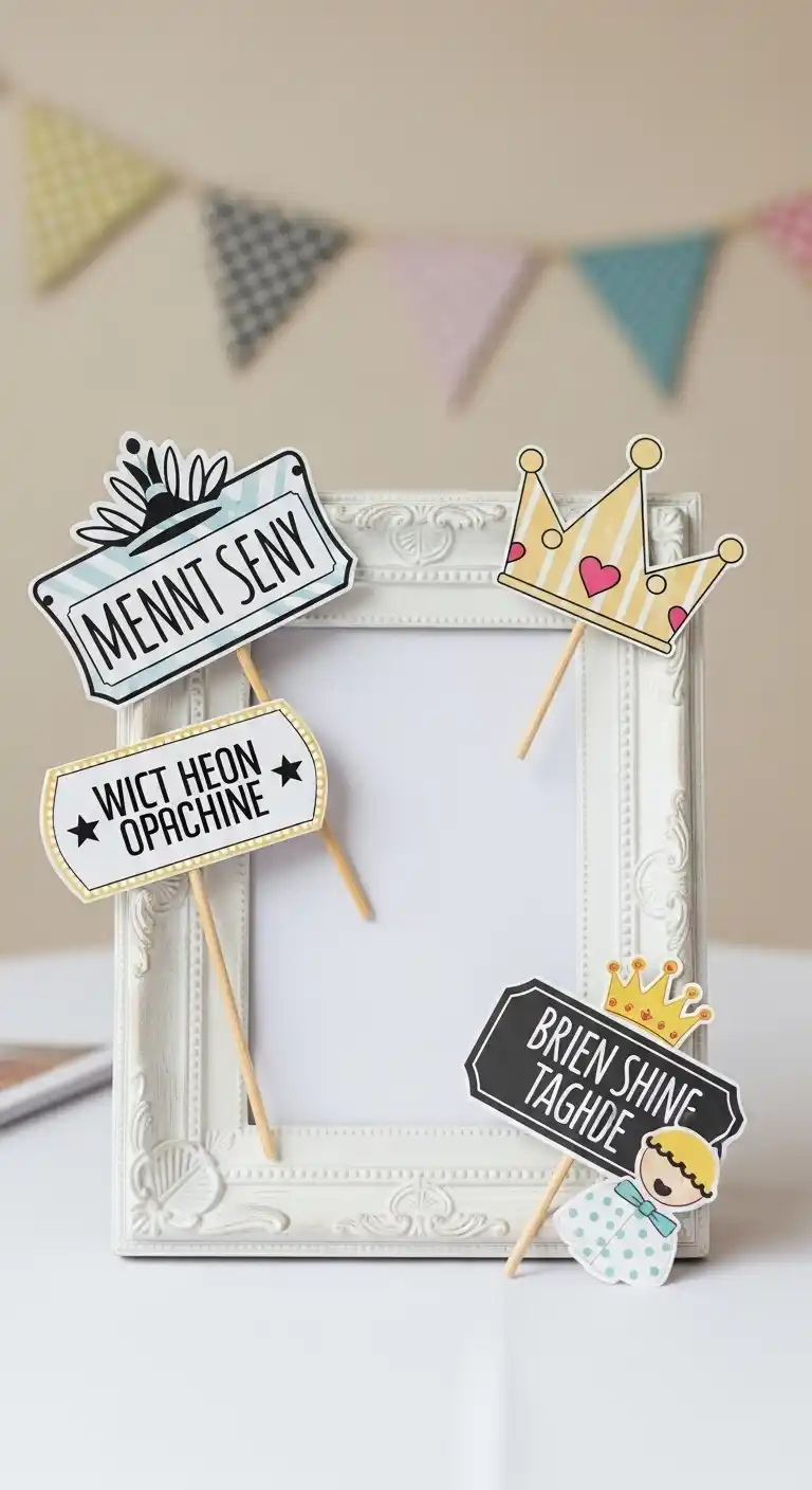 Bridal Shower Accessories Ideas for Every Theme 17 13. Bridal Shower Photo Frames and Props