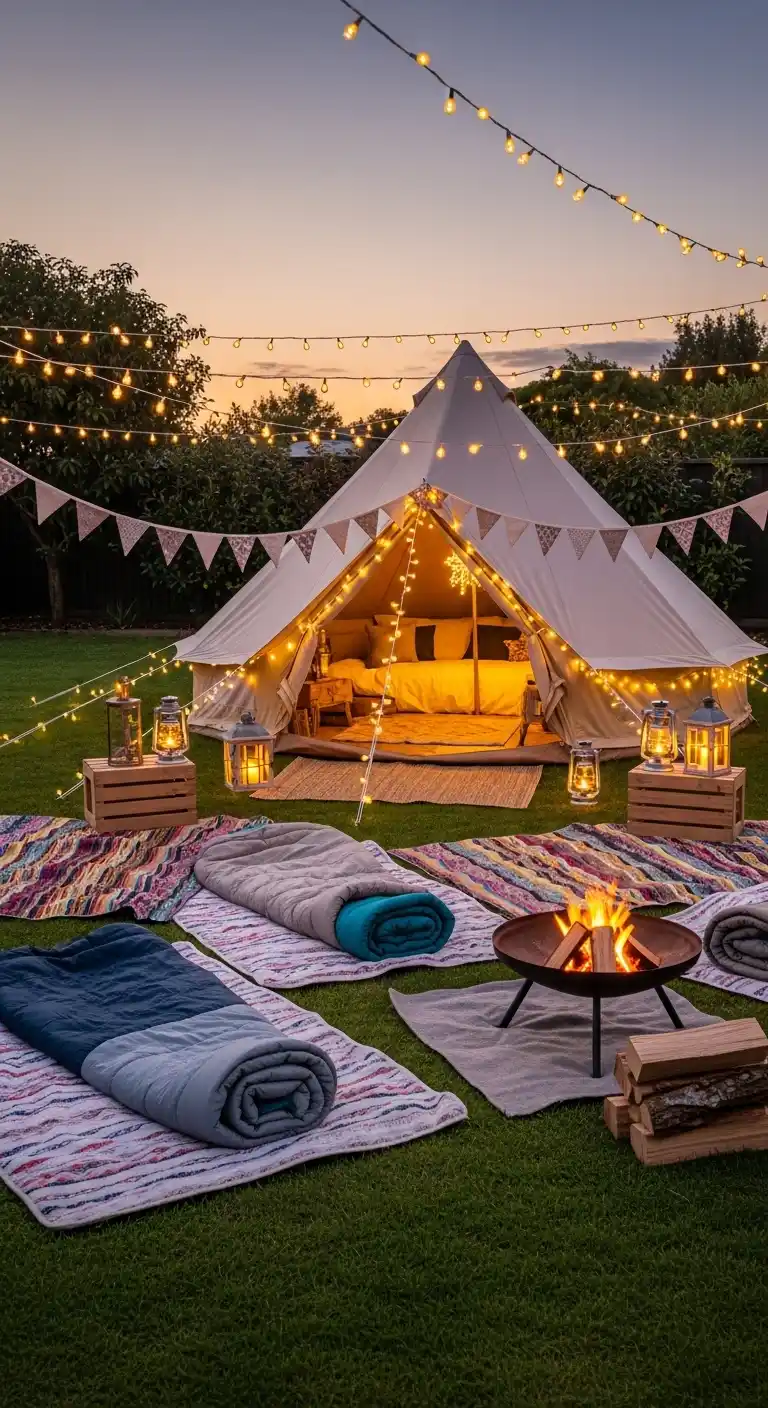 Easy 17th Birthday Party Ideas for Teens 17 13. Camping or Backyard Glamping