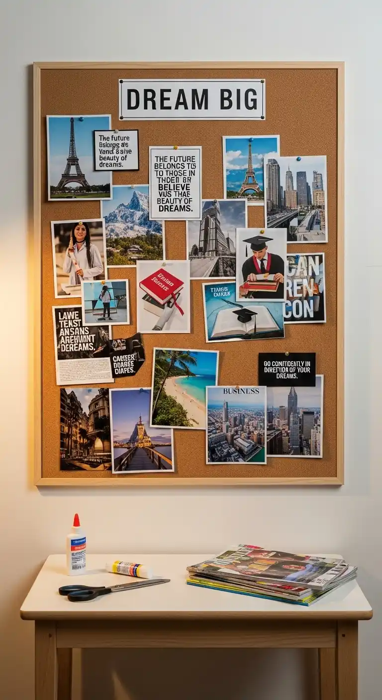 20 Graduation Party Memory Ideas You’ll Treasure 17 13. Graduation Party Memory Ideas Featuring a Dream Board Activity