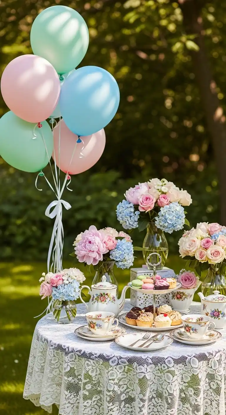 Graduation Party Outdoors: 20 Creative Ideas 17 13. Outdoor Tea Party Graduation Celebration